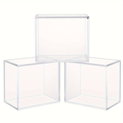Acrylic Booster Box Display Case with Magnetic Lid – Thick 5mm Clear Protective Storage for Pokemon TCG Card Collectors, 3/4/6 Pack, 5.8"x3.5"x5.3"
