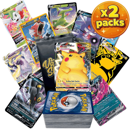 Pokemon Mystery Pack 26 Cards | 1 Hit Card Guaranteed EX GX V VMAX Ultra Rare | 10 Holos & Reverse Holos | Spark Starter Pack for New Collectors & Kids | Perfect Pokemon Gift