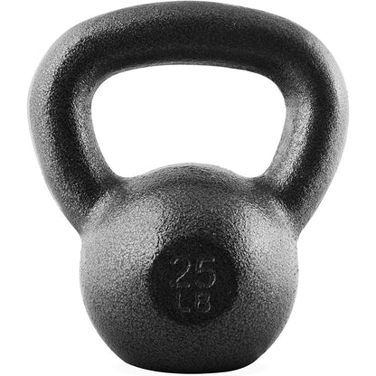 Cast Iron Kettlebell with Wide Flat Base – Hammerstone Painted, Anti-Corrosion, Smooth Grip Handle for Strength Training, Full Body Workout, CrossFit & Home Gym | Multiple Weight Options 10–80 LB