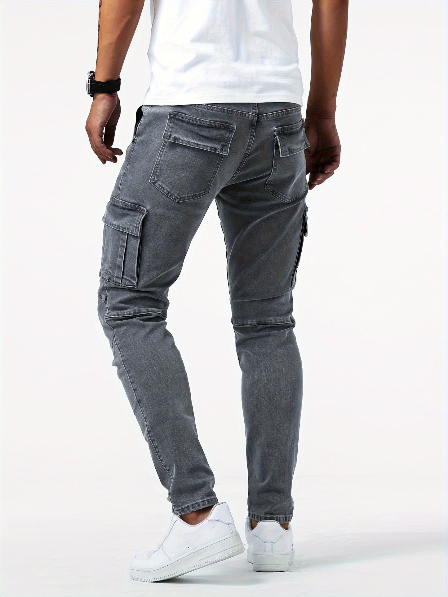 Men's Slim Fit Jeans - Black Denim Clean Finish Travel