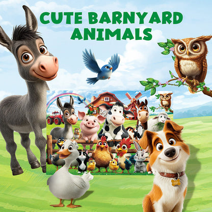 Large Floor Puzzle for Kids Ages 3+ – Chunky Jigsaw Mermaid & Farm Animals, Preschool Educational Toy for Boys & Girls 3 4 5 6 Years Old, Christmas Birthday Easter Gift