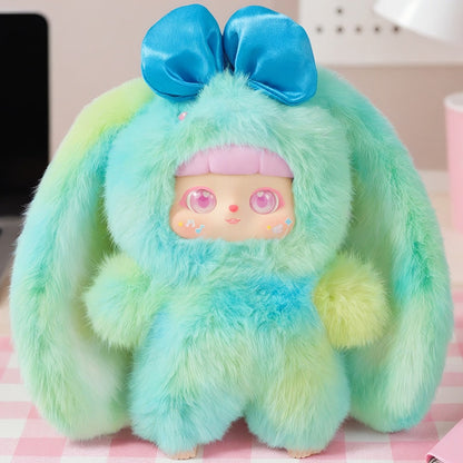 Kawaii Rabbit Plush Toy with Detachable Face — Soft Bunny Stuffed Animal Collectible for Girls Teens Adults | Unique Birthday Valentine's Day Christmas Holiday Gift | Room Decor Shelf Display