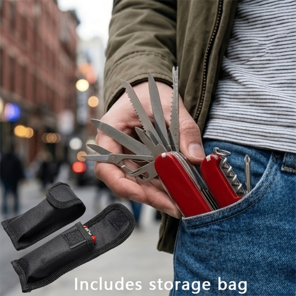 Multitool Pocket Knife 17-in-1 – Includes Screwdriver, Pliers, Scissors, Bottle Opener & More, Portable Multi-Tool for Camping, Hiking, Emergencies & Everyday Carry, Gift for Men