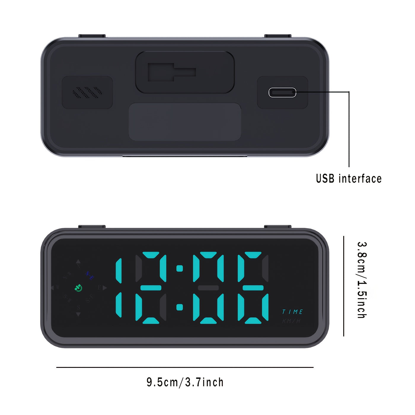 GPS HUD Speedometer Head Up Display - Digital Car Speed Meter Plug & Play, KMH MPH Switch, Multi-Color Display for All Vehicles, No Battery Needed