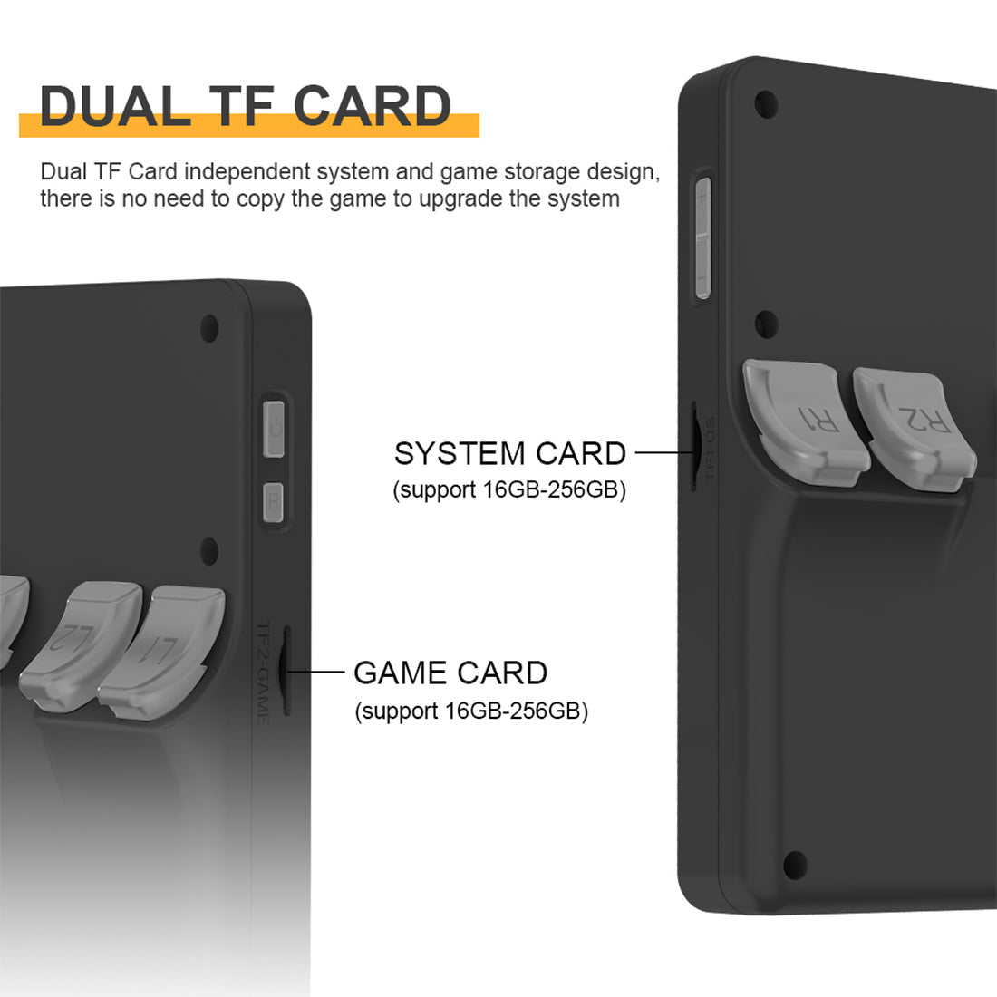Open Source Retro Handheld Game Console Powkiddy RGB20S 3.5 Inch IPS 640x480 RK3326 ArkOS Linux Dual TF 256GB Portable Classic Emulator Gaming Device
