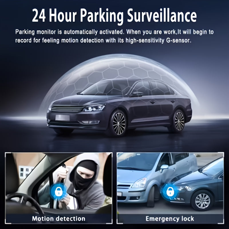4-Channel Car Dash Cam with 4*1080P Resolution, Featuring Front, Rear, Left, And Right Cameras, Integrated Wifi, Continuous Recording, G-Sensor, Excellent Night Vision, And Includes a Free 32GB Memory Card
