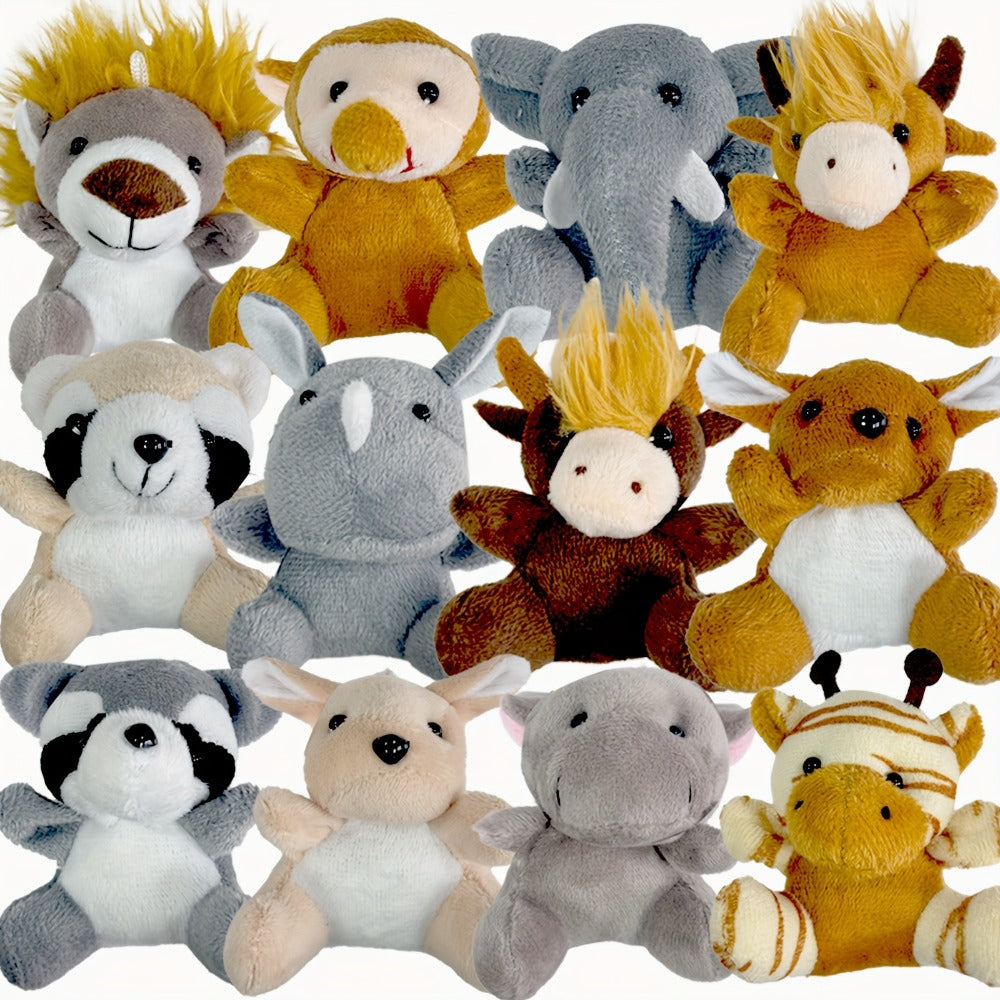 Mini Stuffed Animals Bulk 12 or 24 Pack – Forest Animal Plush Set for Animal Theme Party Favors, Classroom Treasure Box Prizes, Goodie Bag Fillers, Birthday Christmas Easter Gifts for Kids