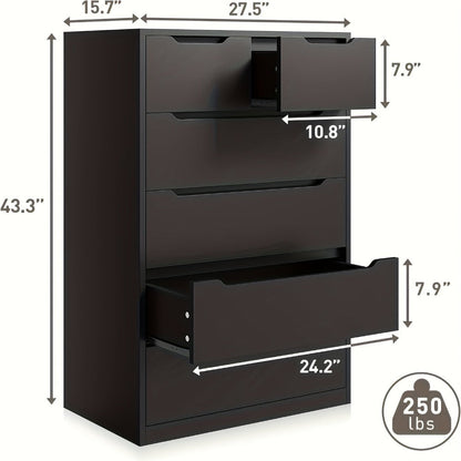 6-Drawer Dresser with Deep Drawers for Organized Everyday Storage detail image - detail view 3
