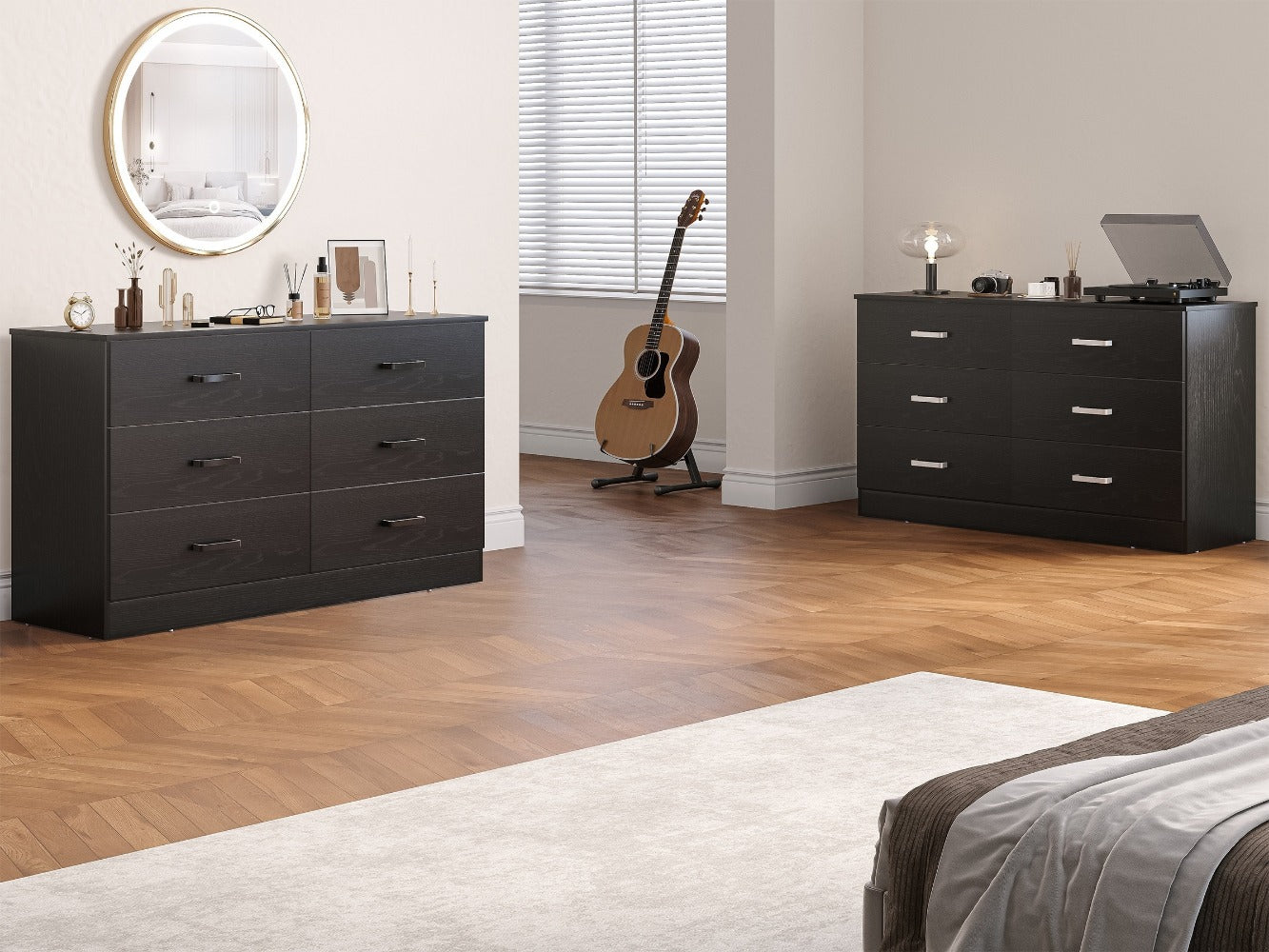 6-Drawer Dresser with Solid Wood Construction, Bedroom Drawer Chest detail image - detail view 10