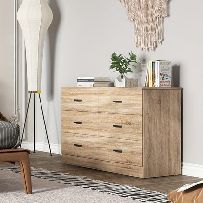 6-Drawer Dresser with Solid Wood Construction, Bedroom Drawer Chest detail image - detail view 7