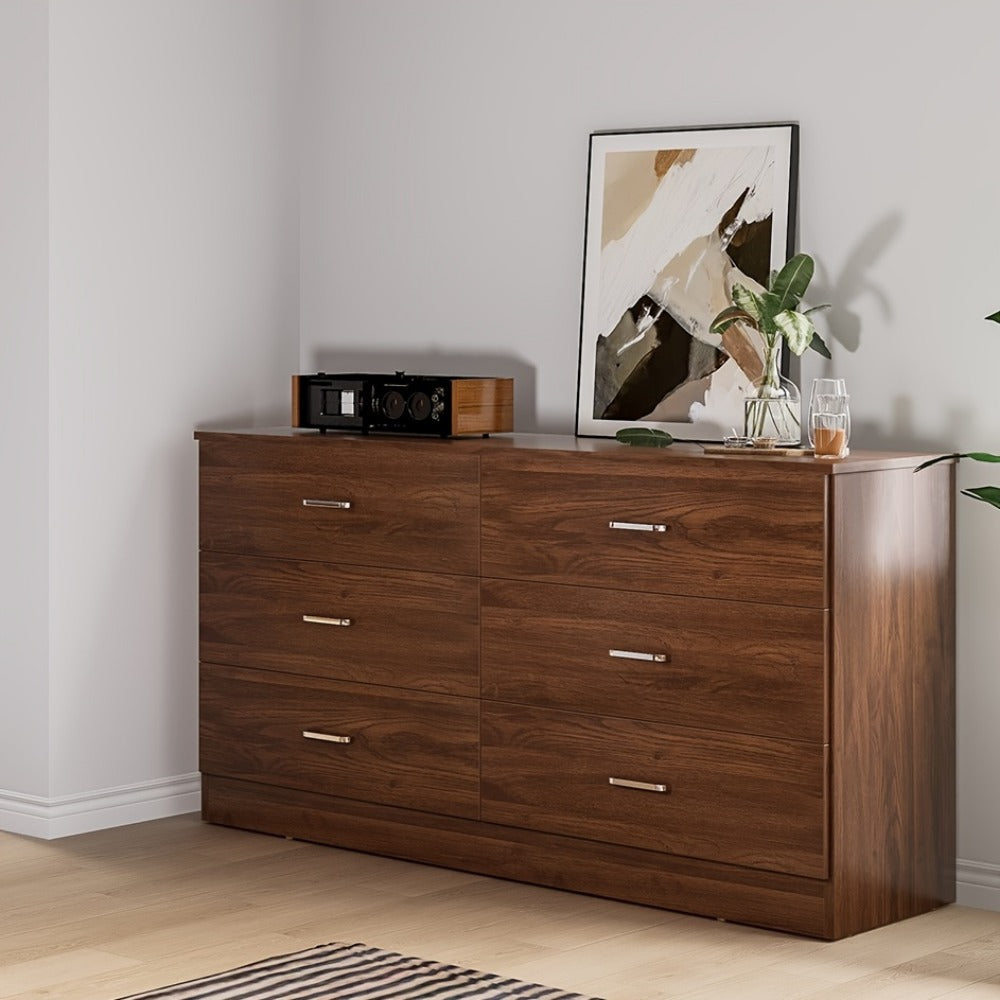 6-Drawer Dresser with Solid Wood Construction, Bedroom Drawer Chest detail image - detail view 8