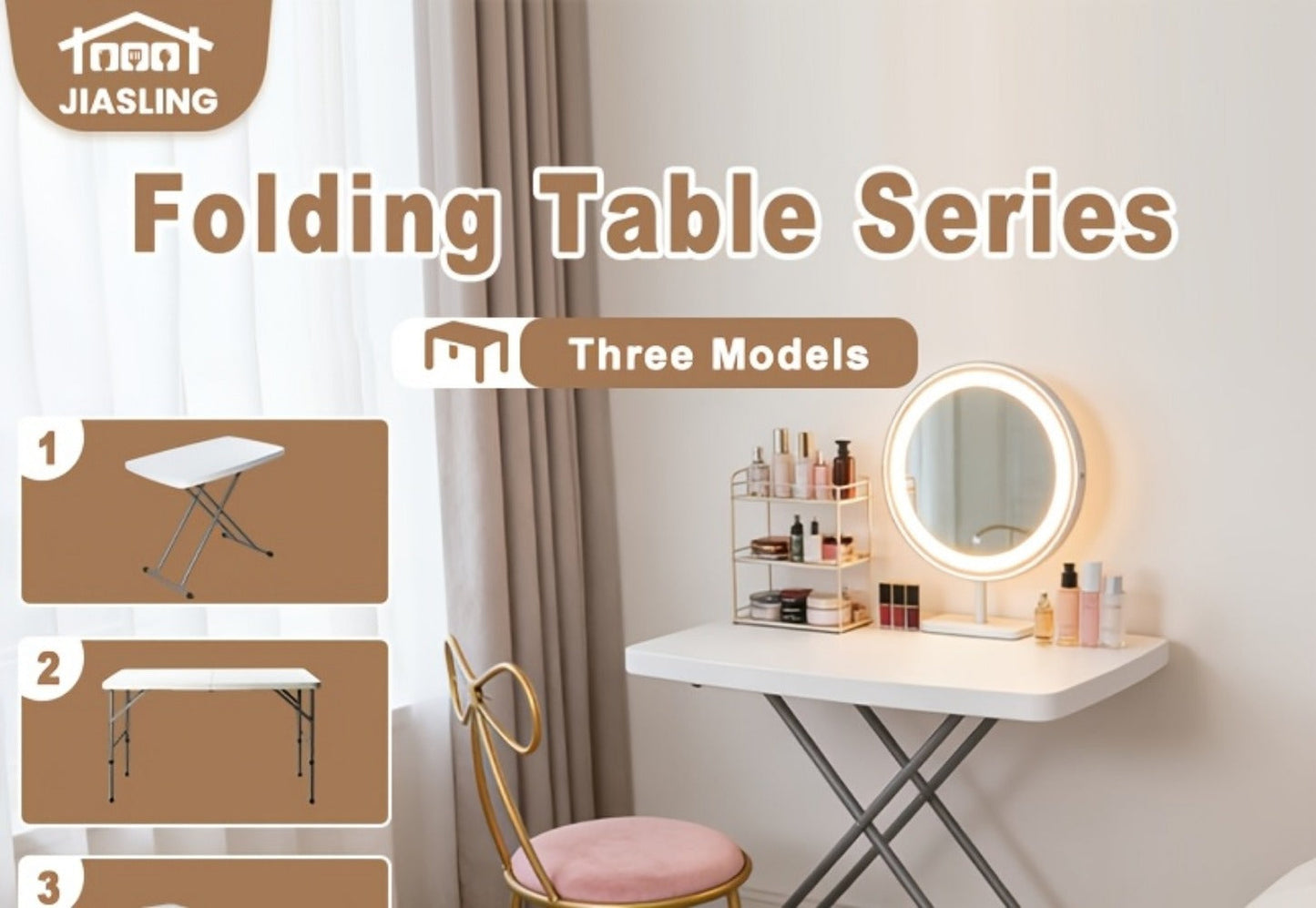 6-Foot Heavy-Duty Folding Table with Adjustable Height and Carry Handle for Dining Room detail image - detail view 15