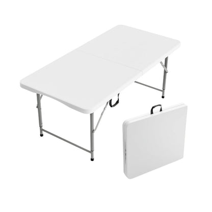 6-Foot Heavy-Duty Folding Table with Carry Handle for Work, Display, and Everyday Use detail image - detail view 14