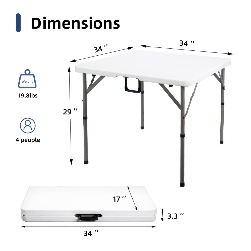 6-Foot Heavy-Duty Folding Table with Carry Handle for Work, Display, and Everyday Use detail image - detail view 15