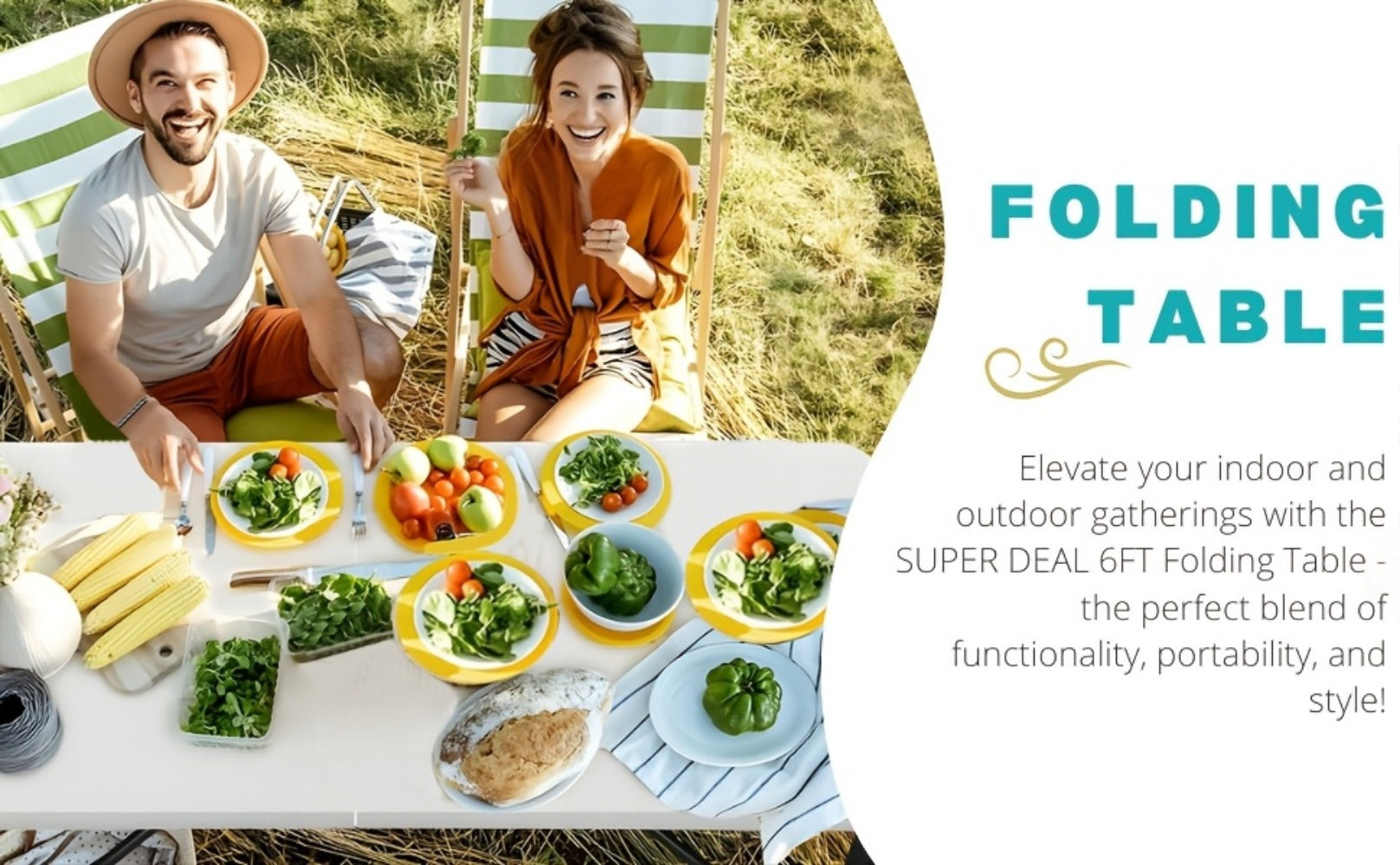 6-Foot Heavy-Duty Folding Table with Carry Handle for Work, Display, and Everyday Use detail image - detail view 18
