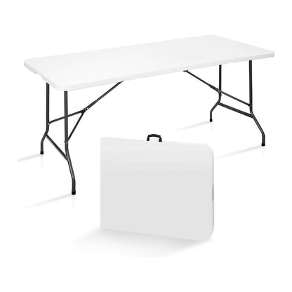 6-Foot Heavy-Duty Folding Table with Carry Handle for Work, Display, and Everyday Use detail image