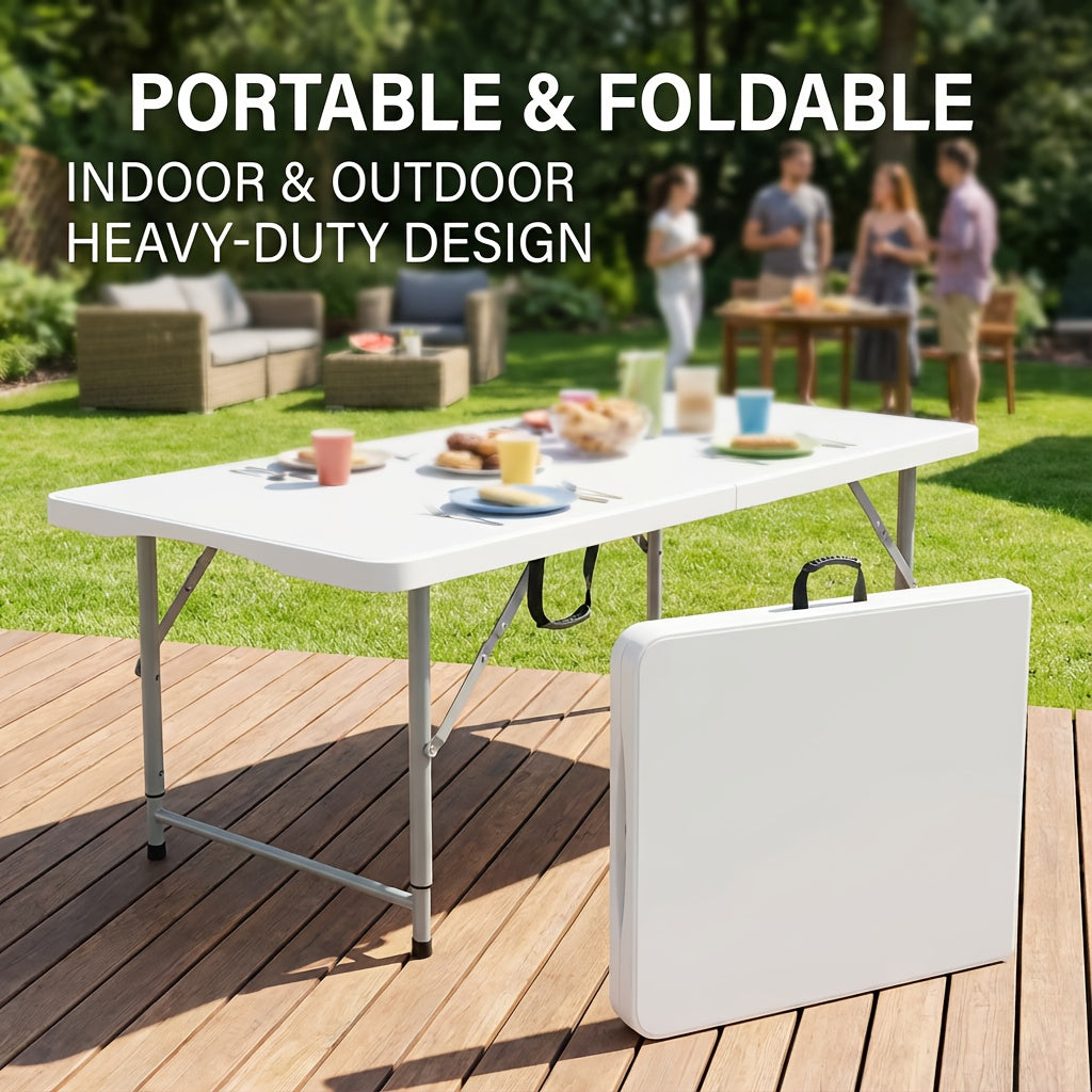 Folding Table shown in the White 4FT option