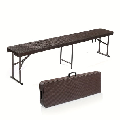 Folding Bench shown in the Coffee Brown option