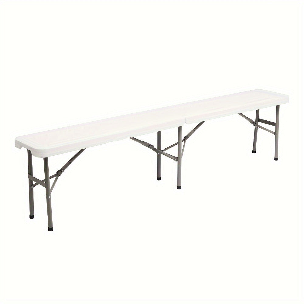 6-Foot Plastic Folding Bench with Multiple Color Options for Patio detail image