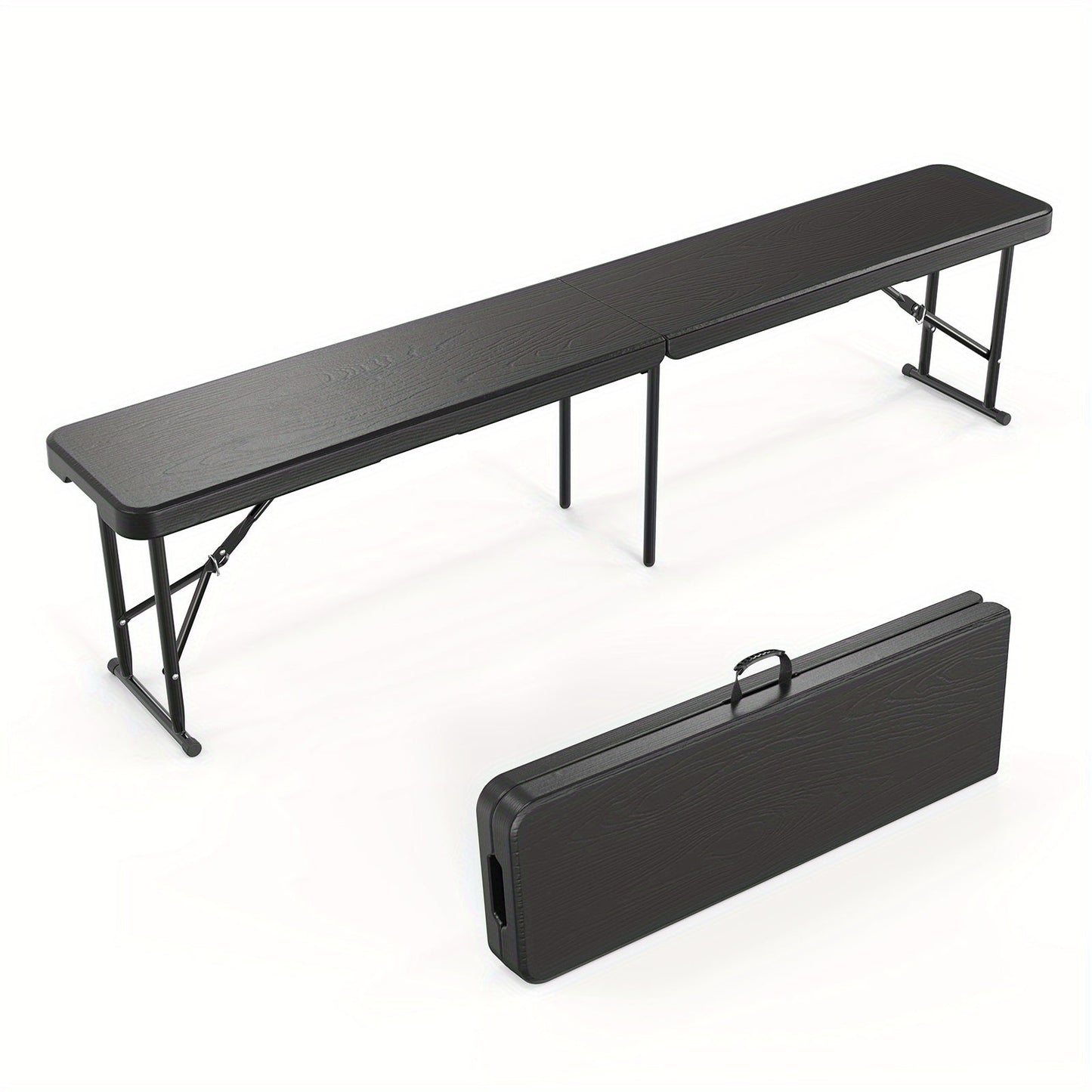 Folding Bench shown in the Black, 1 Pack option