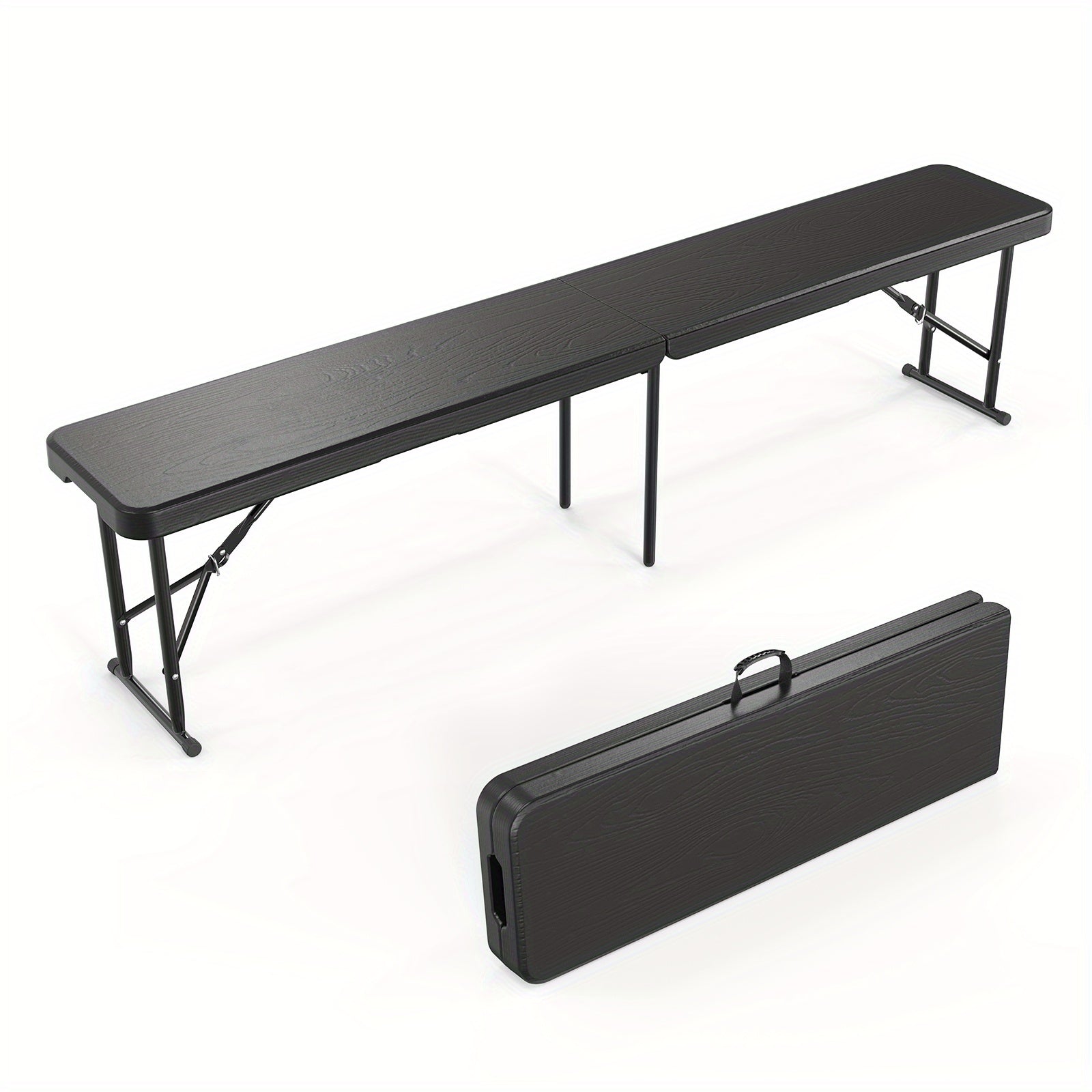 Folding Bench shown in the Black, 1 Pack option