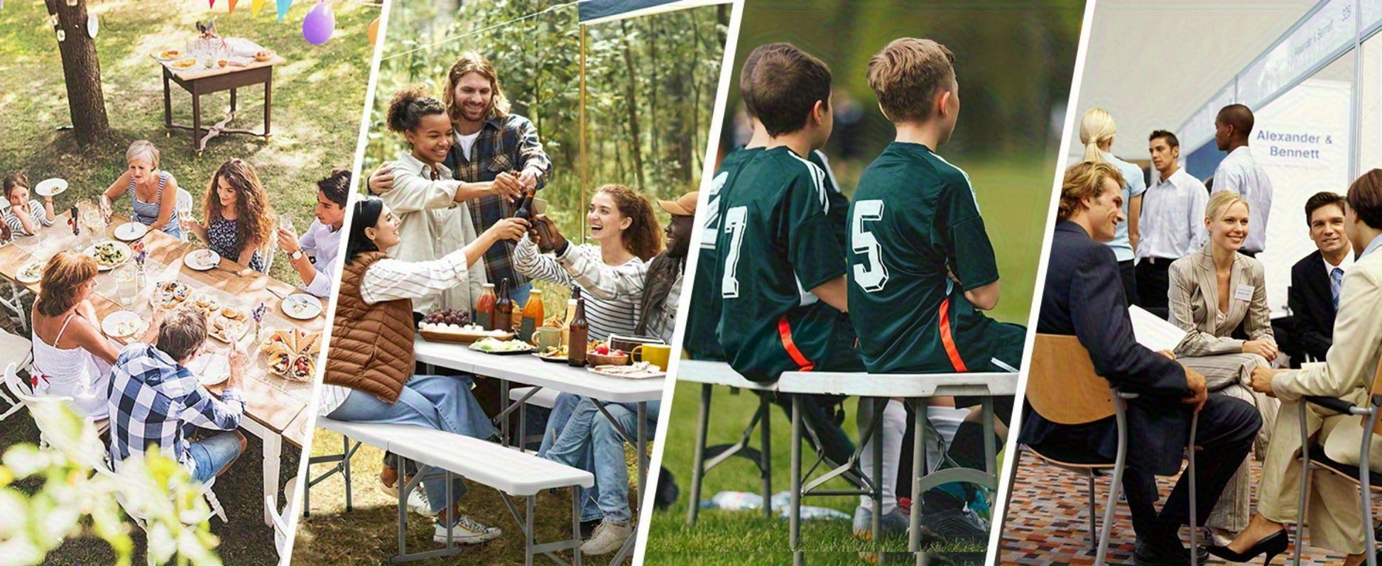 6-Foot Plastic Folding Bench with Tool-Free Assembly and Multiple Color Options detail image - detail view 13