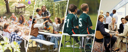 6-Foot Plastic Folding Bench with Tool-Free Assembly and Multiple Color Options detail image - detail view 13