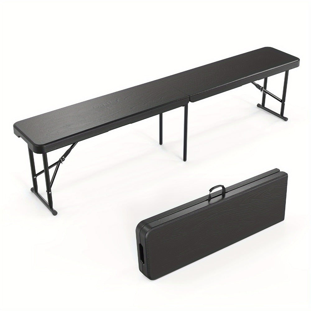 6-Foot Plastic Folding Bench with Tool-Free Assembly and Multiple Color Options detail image - detail view 3