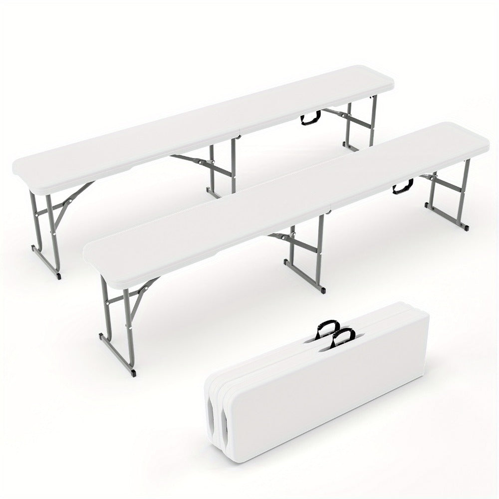 6-Foot Plastic Folding Bench with Tool-Free Assembly and Multiple Color Options detail image - detail view 9