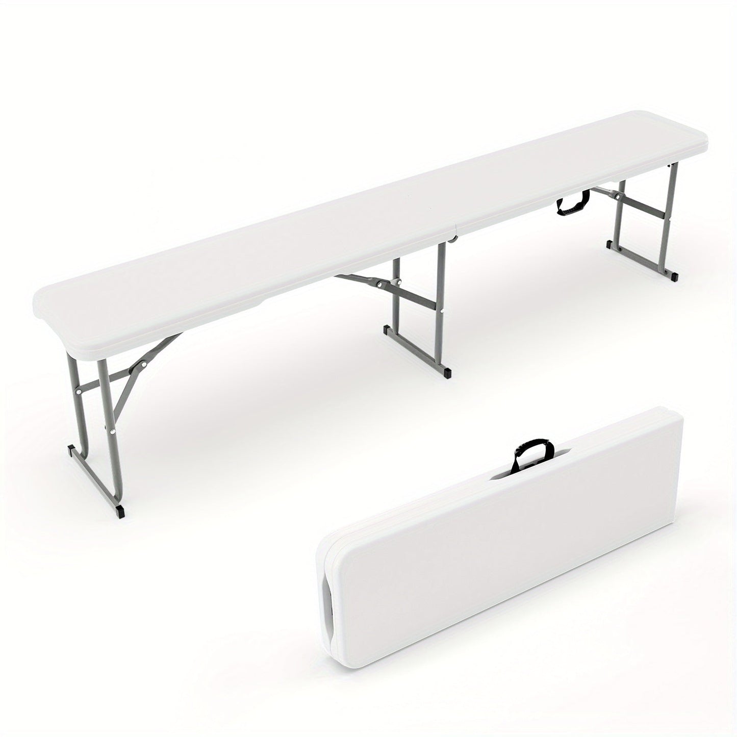 Folding Bench shown in the White, 1 Pack option