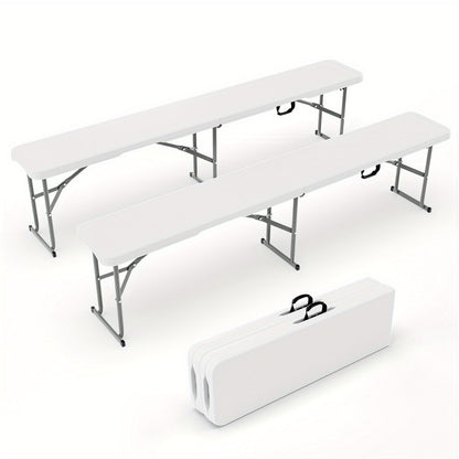 Folding Bench shown in the White, 2 Pack option
