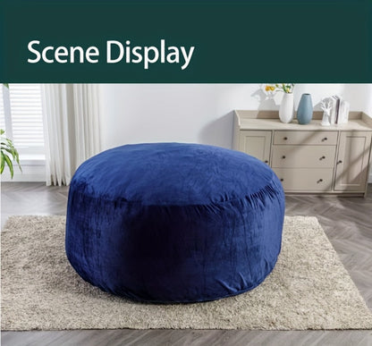 6-Foot Round Bean Bag Chair with Washable Cover, Floor Lounge Chair for Living Room detail image - detail view 15