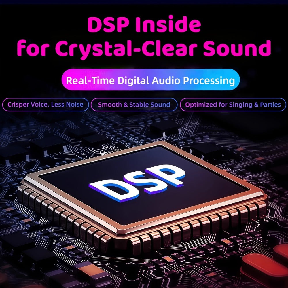 6-in-1 Wireless Karaoke Microphone Speaker with LED Lights and TWS detail image - detail view 25