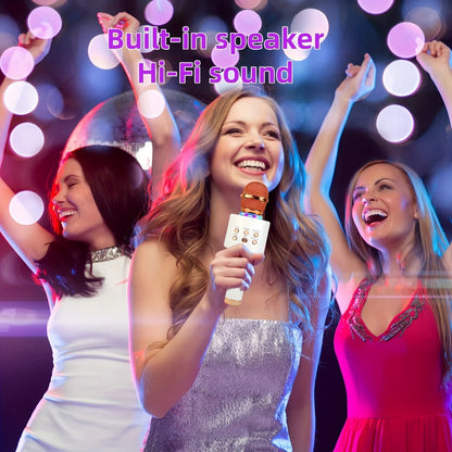 6-in-1 Wireless Karaoke Microphone Speaker with LED Lights and TWS detail image - detail view 32