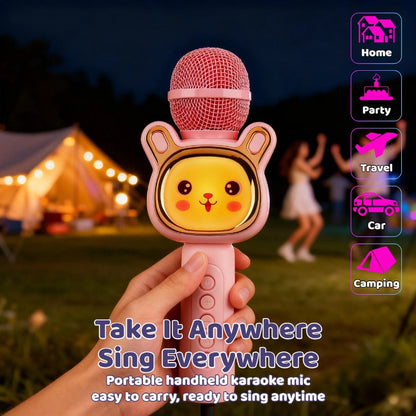 6-in-1 Wireless Karaoke Microphone Speaker with LED Lights and TWS detail image - detail view 38
