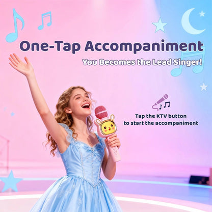 6-in-1 Wireless Karaoke Microphone Speaker with LED Lights and TWS detail image - detail view 45