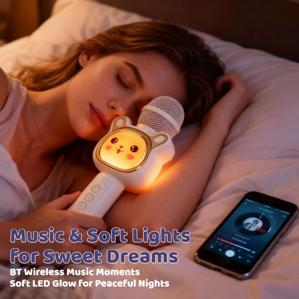 6-in-1 Wireless Karaoke Microphone Speaker with LED Lights and TWS detail image - detail view 46