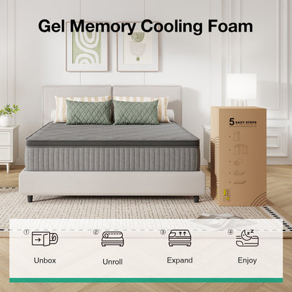 6-Inch Mattress with Pocket Springs for Bedroom Comfort and Support