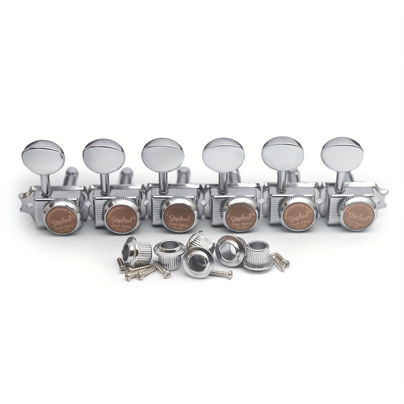 6-Inline Locking Guitar Tuners shown in the Chrome 6 pcs option
