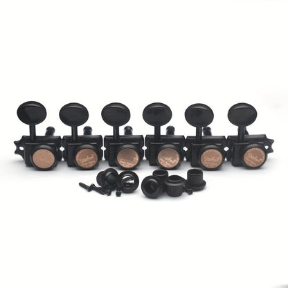 6-Inline Locking Guitar Tuners, 1:15 Ratio, Chrome or Gold Set detail image - detail view 20