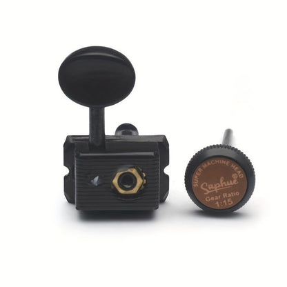 6-Inline Locking Guitar Tuners, 1:15 Ratio, Chrome or Gold Set detail image - detail view 23