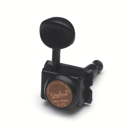 6-Inline Locking Guitar Tuners, 1:15 Ratio, Chrome or Gold Set detail image - detail view 24