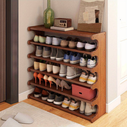 6-Layer Freestanding Shoe Rack, Freestanding Shoe Storage Rack for Entryway detail image - detail view 6