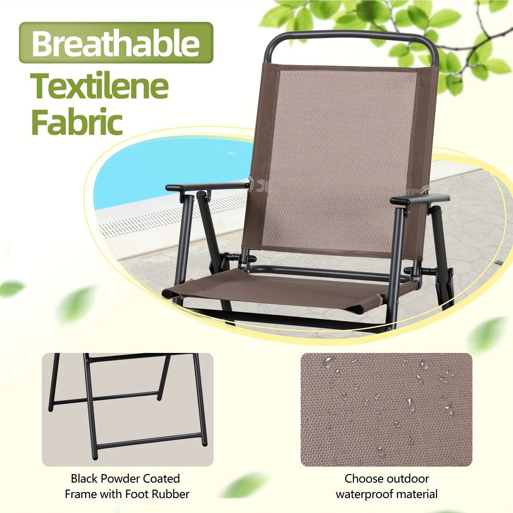 6-Piece Foldable Patio Dining Set with Multiple Color Options detail image - detail view 10