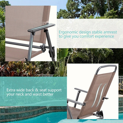 6-Piece Foldable Patio Dining Set with Multiple Color Options detail image - detail view 11