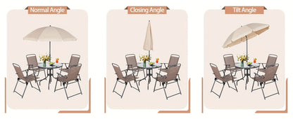 6-Piece Foldable Patio Dining Set with Multiple Color Options detail image - detail view 13