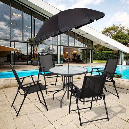 6-Piece Foldable Patio Dining Set with Multiple Color Options detail image