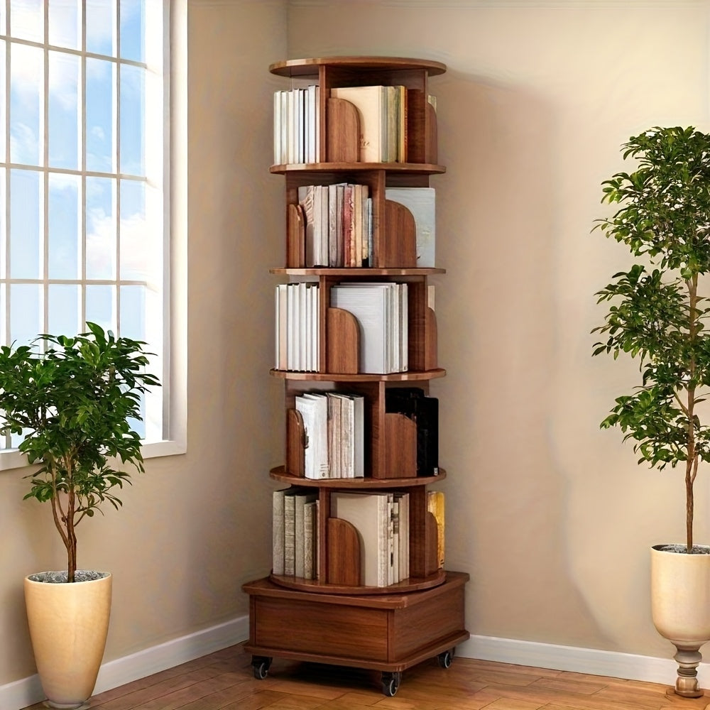 Bookshelf shown in the 69inch+Walnut Brown option