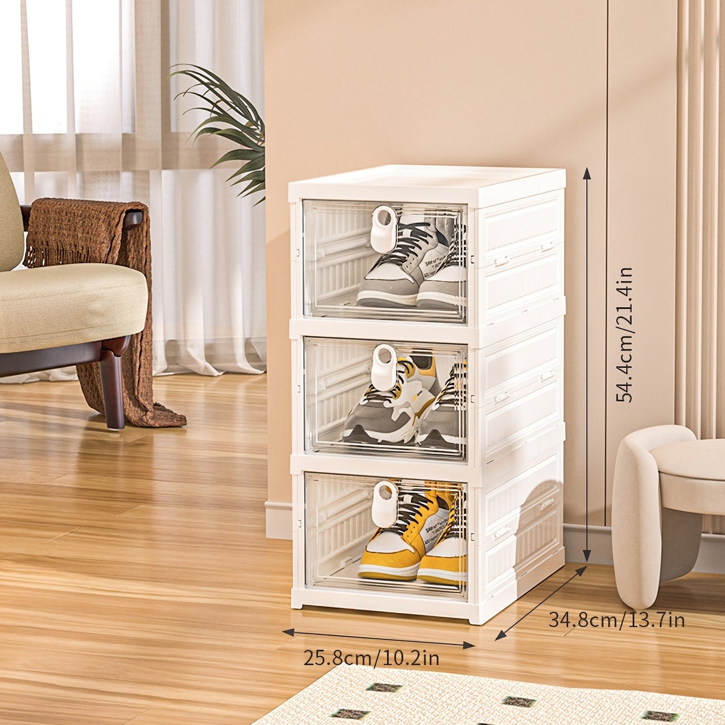 Shoe Racks and Shoe Organizers shown in the 3 layers per set option