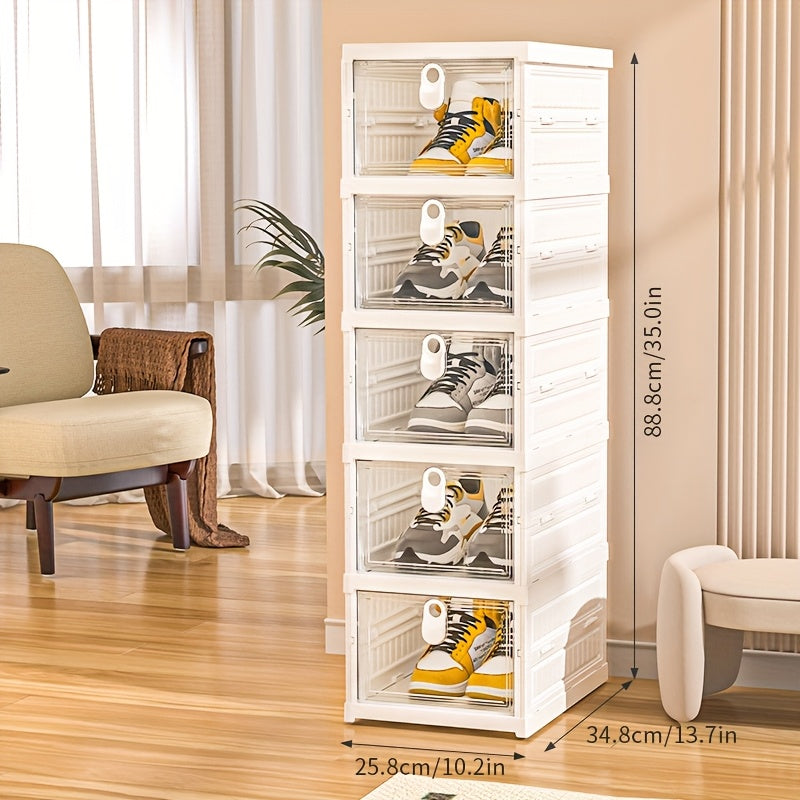 Shoe Racks and Shoe Organizers shown in the 5 layers per group option